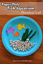 Paper Plate Fish Aquarium Craft | Preschool Crafts | Easy Tutorial at directorjewels.com: 