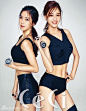 组图：韩女团裁经贤荣运动写真 超辣身材有腹肌 : Rainbow成员裁经与贤荣近日为某时尚杂志拍摄一组以“健身”作为主题的写真。