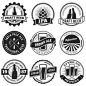 Set of vintage craft beer labels and emblems. Vector beer badges