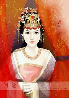 【凤冠霞帔】大家一起收集穿凤冠霞帔的手绘美女吧吧~~~_古装手绘美女图片吧_百度贴吧