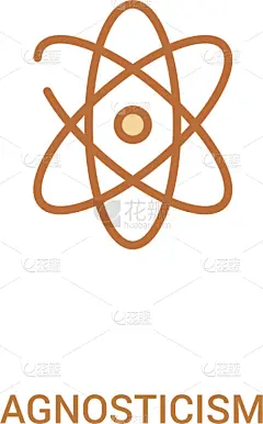 不可知论,图标,概念,线条,简单,两个物体,万物有灵论,复活节,直的