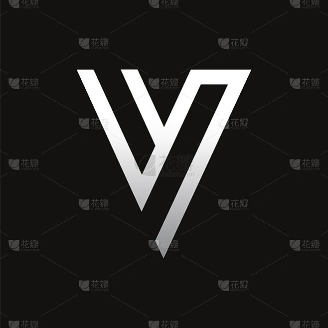 字母V标志设计矢量素材-花瓣网