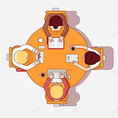 手绘卡通职场人物工作插画PPT高清素材 设计图片 页面网页 平面电商 创意素材 png素材