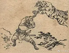 #连环画#【 刘继卣 《黑旋风李逵》 手稿 】刘继卣的《黑旋风李逵》是由通俗读物出版社在1955年2月发行的。该书选自历史名著《水浒传》，主要描述的是小说中一个人物，外号“黑旋风”，排梁山英雄第二十二位，是梁山步军第五位头领。为人心粗胆大，率直忠诚，仗义疏财。此组手稿出版于该书第14、15、29 ​​​​...展开全文c