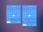 Date & Time Picker : Clean date and time picker for a a web app interface I am currently working on.