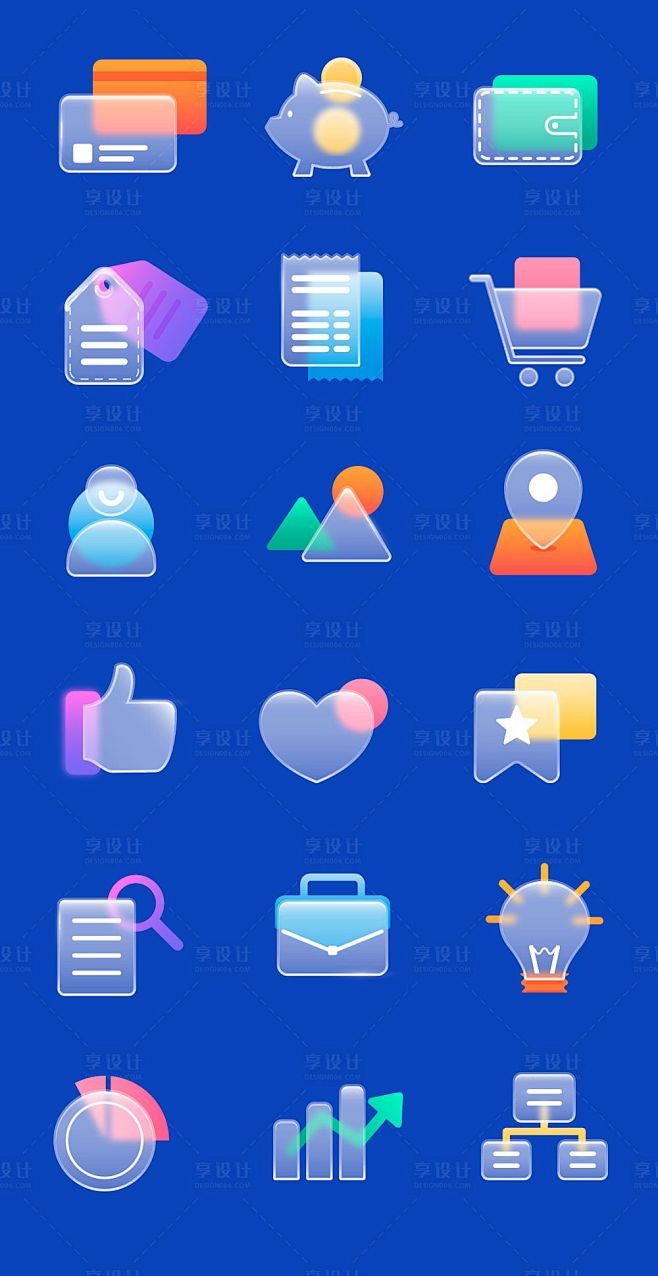 毛玻璃透明icon图标-源文件