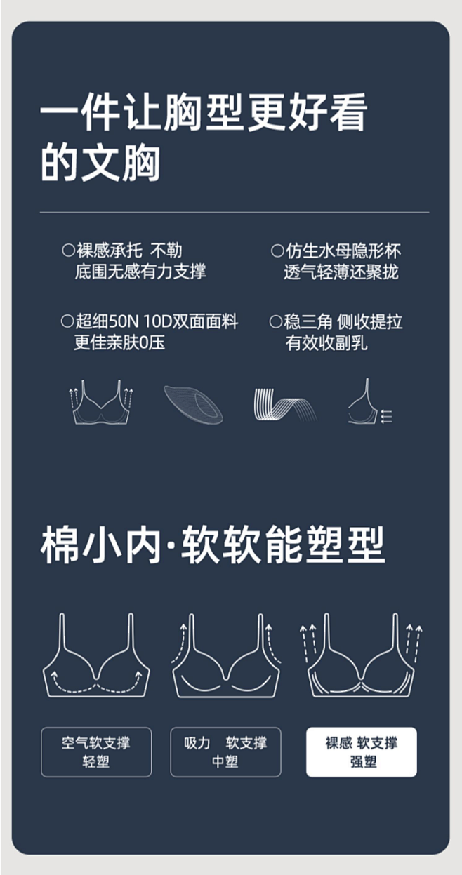 棉小内软支撑内衣女小胸聚拢无钢圈红色文胸...