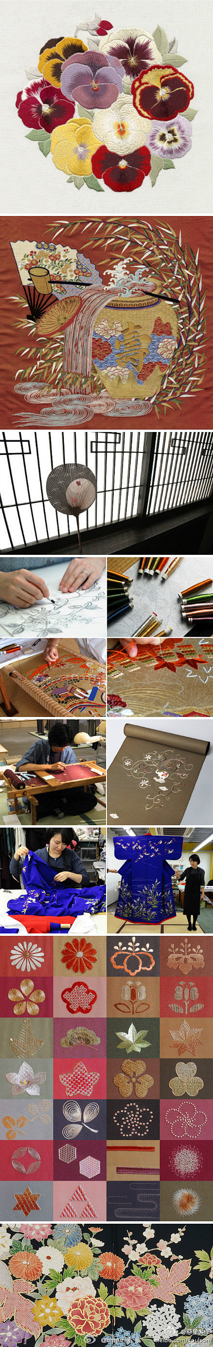 omom网：刺绣是绣针与彩线交织的艺术，...