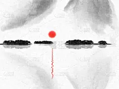 红太阳的地平线