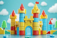 创意搭建积木块模型