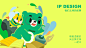 This may contain: an image of a cartoon character with glasses and books in front of the caption that reads ip design