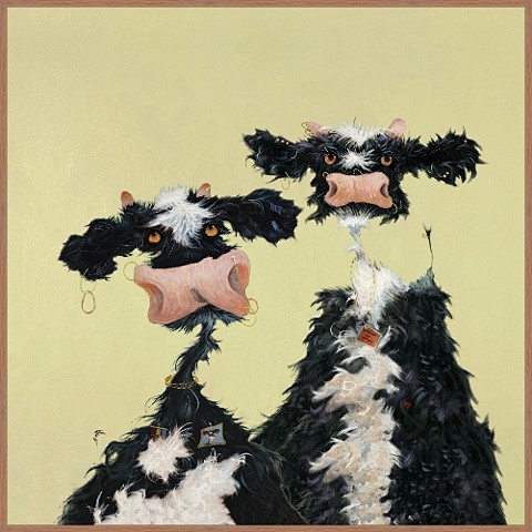 装饰画-两只牛