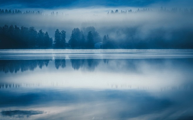 Blue, Finland, Fores...