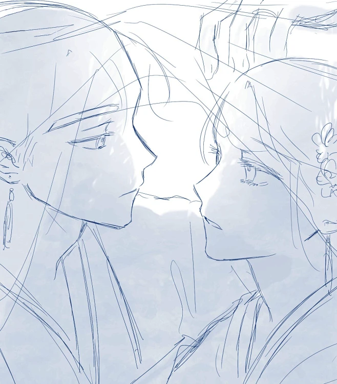 双人人模#参考#绘画#情侣 #双人#模板#cp 版权归作者所有，侵删-花瓣网