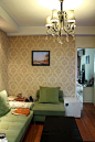 现代简约风格50㎡以下一室一厅客厅沙发茶几灯具装修效果图