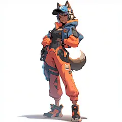 AI守望先锋风格人物设计素材 科幻机甲角色设定 游戏插画临摹资源-淘宝网
