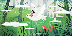 Sep柚采集到插画植物和景物