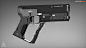 Gun02-Personal Work : molding in fusion360 moi3d rending in keyshot