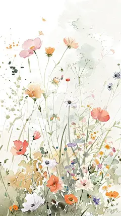 水彩画｜鲜花壁纸 - 小红书