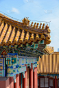 北京,中国,建筑,故宫,垂直画幅,无人,宫殿,禁止的,屋顶,佛教
