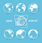 Vecrot globe icon set. Modern flat style #地图 / 地球#