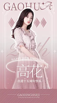 明星生日应援祝福投屏海报