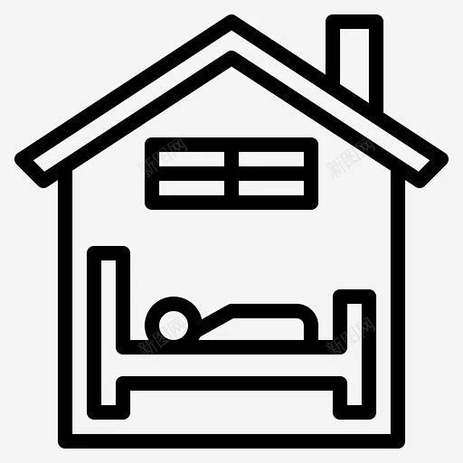 宾馆住宿旅游图标 平面电商 创意素材-花瓣网