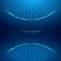 Dotted sphere technology background Free Vector