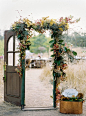 Great idea for a rustic outdoor #wedding reception.
