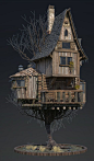 ArtStation - Baba Yaga's House, Cyril Chevtchouk ✖️Makeup Fashion Art Ideas✖️More Pins Like This One At FOSTERGINGER @ Pinterest✖️