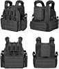 Tactical Military Vest Quick Release Airsoft Vest Adjustable for Adults (Black) : Amazon.ca: Sports & Outdoors
