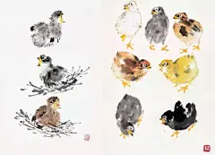 国画大师萧朗在教画时的画稿（禽鸟、草虫），收藏！_画法_萧老_先生 : 萧朗先生在长期花鸟画教学中，所掌握的花鸟画教学方法应有尽有。萧先生小写意画法的基本要领是突出一个“写”字，其每一笔都如写毛笔字那样充满了书法的神韵。他有时以墨为彩，有时以彩为墨，也有时彩墨混用，完全按实际的艺…