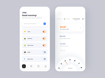 Smart home tab ux design icon app ui