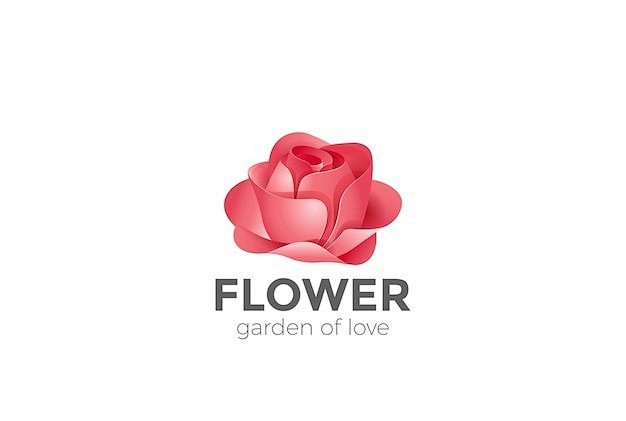 花朵玫瑰花标志logo矢量图设计素材