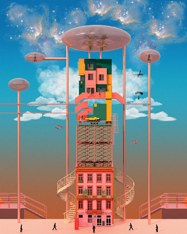 迷幻建筑插画

库尔德裔英国艺术家 Ti...