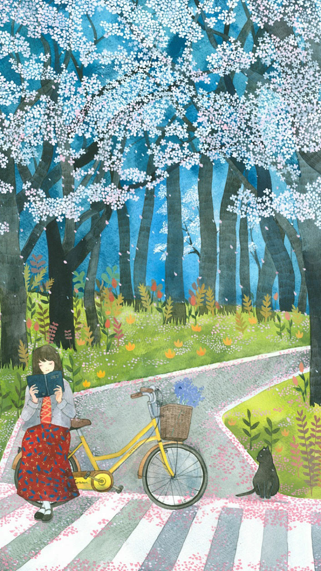 水彩，插画