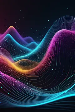 创新创意未来感脉冲波科技背景图