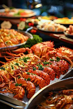泰国餐饮海鲜大盘菜