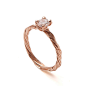 Twig Engagement Ring - 18K Rose Gold and Diamond engagement ring, engagement ring, leaf ring, filigree, antique, art nouveau, vintage