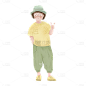 手绘-人物穿搭人物插画贴纸5