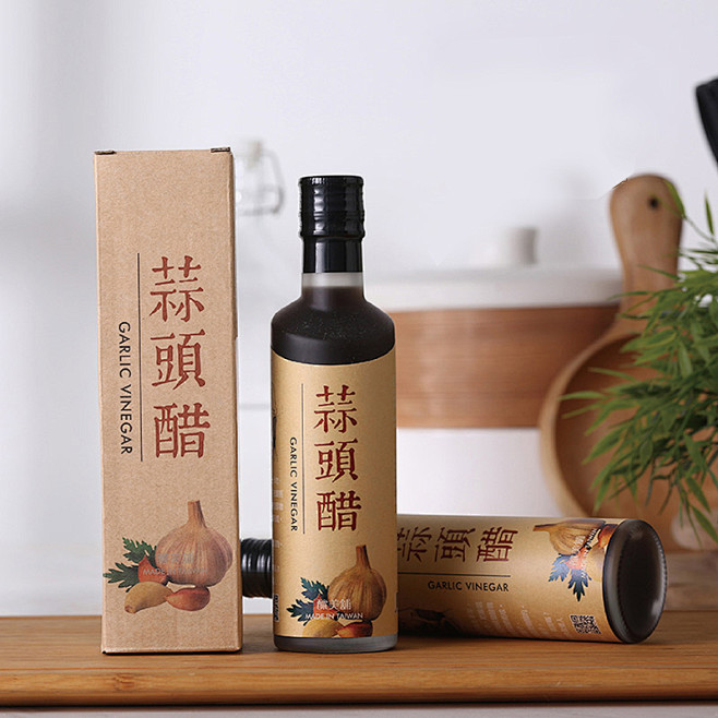 包邮台湾酿美铺蒜头醋 古法酿造发酵2年碱...