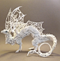 White Lattice Dragon by *creaturesfromel on deviantART