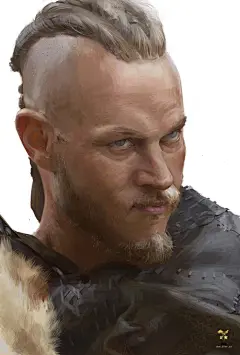 原画cg练习# #cg头像# #游戏插画# #游戏cg# #半身像# #侧面 男头像# #发型#