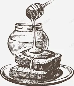 手绘蜂蜜矢量图png图片免费下载-素材zcuehda-88ICON