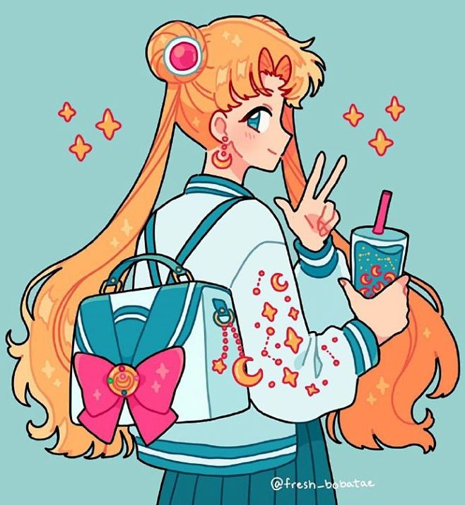 十几款不同色彩的人物插画有点可爱