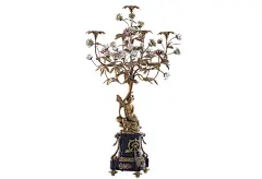 欧式美式法式宫廷风纯铜+陶瓷书房客厅摆件烛台书挡果盘天使烛台-淘宝网