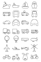 交通工具 UI设计 矢量素材 图标设计 sketch_UI设计_Icon图标