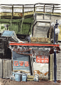 Watercolor Sketches in Japan by Olivier ( part 1) : Olivier drew these sketches on location in 2009-2010 in Japan.