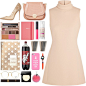 A fashion look from October 2015 featuring short dresses, nude pumps and red handbags. Browse and shop related looks.