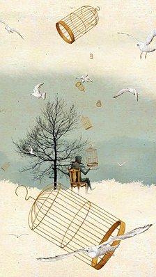 插画、艺术、水彩、场景、壁纸、线条、涂鸦、黑白、手绘、彩铅、治愈、森系、水粉